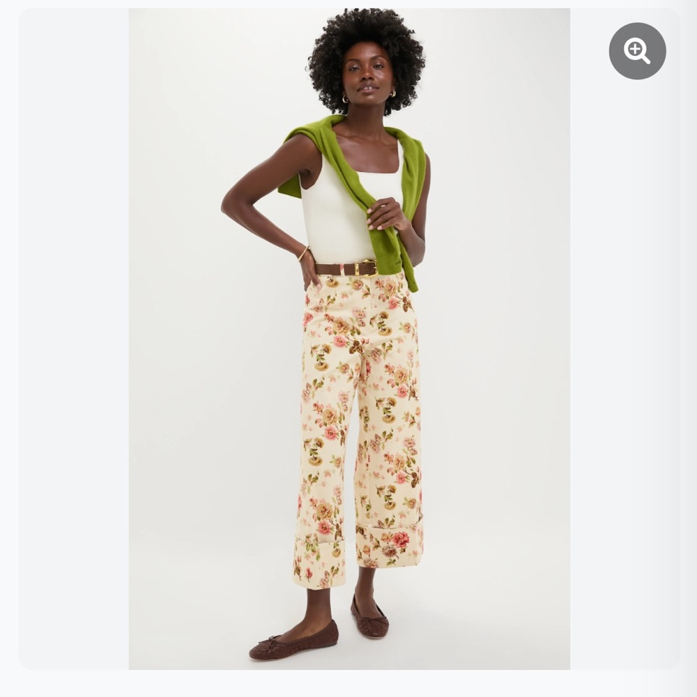 Tuckernuck Cream Floral Wide-Leg Pants - Picture 2 of 6